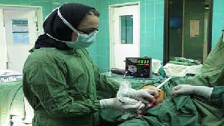 Removing lymph nodes using a Gamma Probe at Kosar Hospital